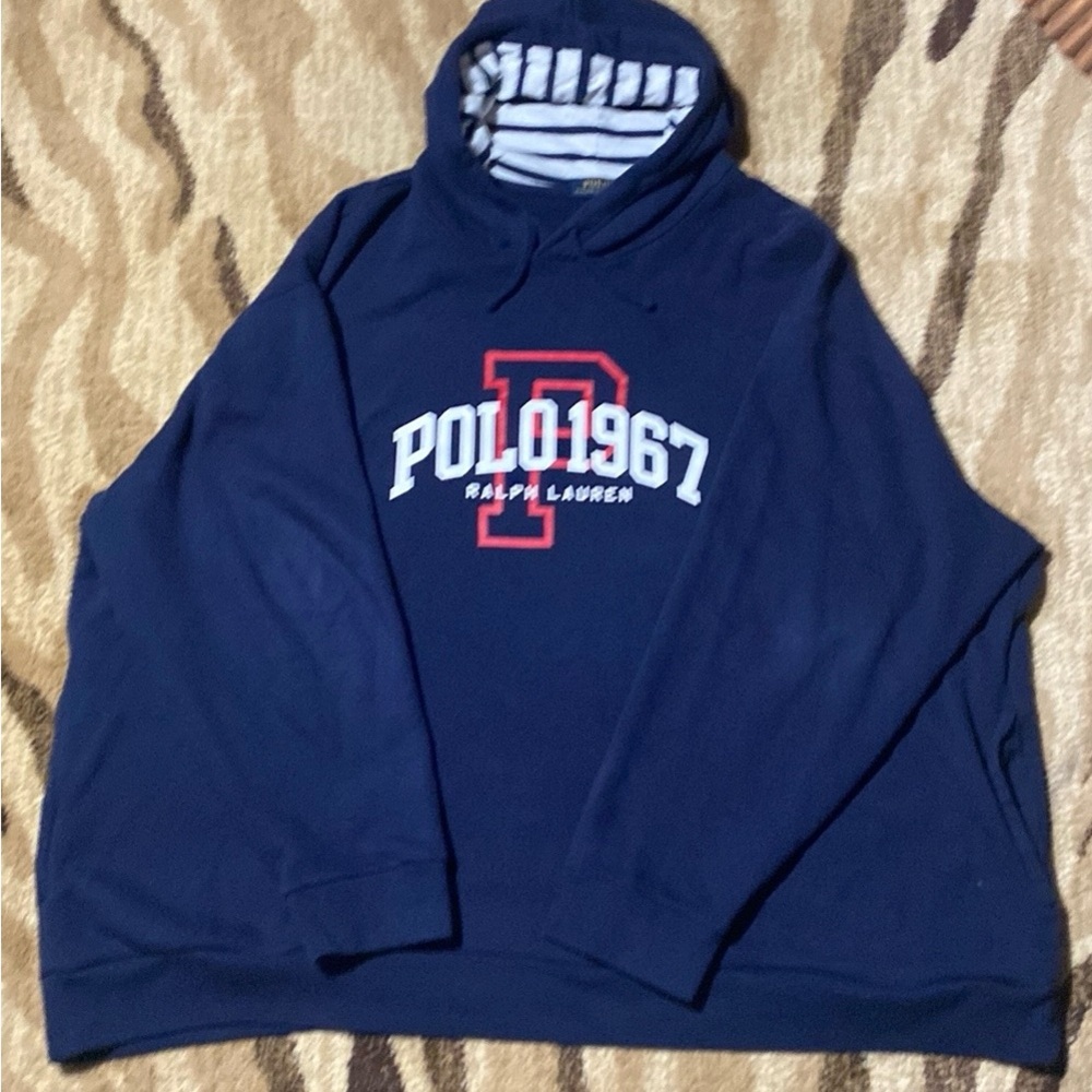 Polo Ralph Lauren P 1967 Logo Print Pullover Over Hoodie Sweatshirt Men 5XB